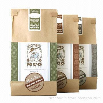 Printing Kraft Paper Bag, Customized Requirements are Accepted, Coffee Bean Packaging